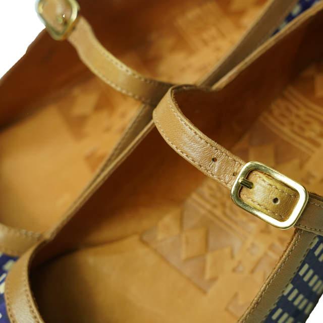 新品 CHIE MIHARA チエミハラ WENZO オープントゥ レザーストラップローヒールパンプス 371/2(24cm) PUEPLE/TAN チェック シューズ g5890 |  | 08