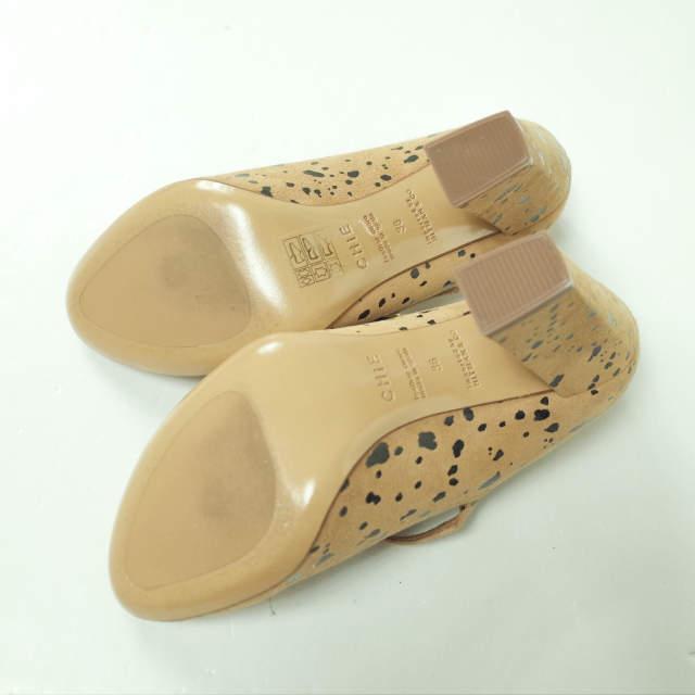 新品 CHIE MIHARA チエミハラ GIA アニマル柄 スエードストラップヒールパンプス 36(22.5-23cm) TAN チャンキー シューズ g5909 |  | 08