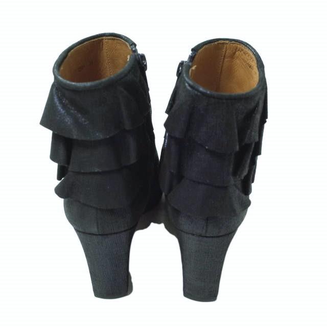 新品 CHIE MIHARA チエミハラ ACHA アンクルサイドジップヒールブーツ 37(23.5-24cm) NAVY チャンキー ブーティー フリル シューズ g5915 |  | 03