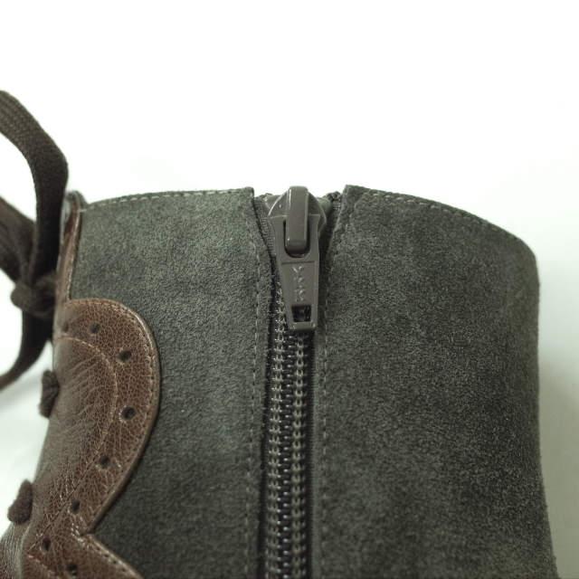 新品 CHIE MIHARA チエミハラ GOUS スエードサイドジップヒールブーツ 351/2(22-23cm) GRAY/BROWN ショート レースアップ シューズ g5920 |  | 06