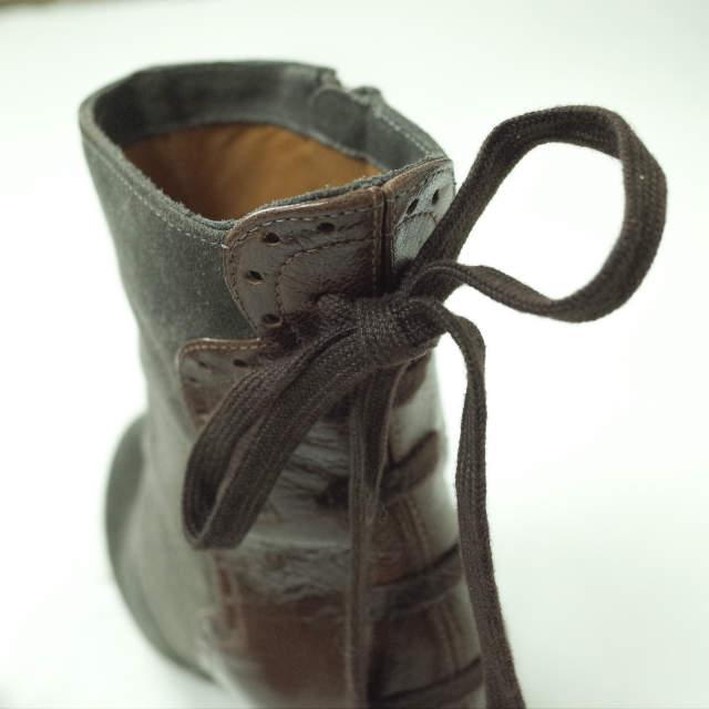 新品 CHIE MIHARA チエミハラ GOUS スエードサイドジップヒールブーツ 351/2(22-23cm) GRAY/BROWN ショート レースアップ シューズ g5920 |  | 08