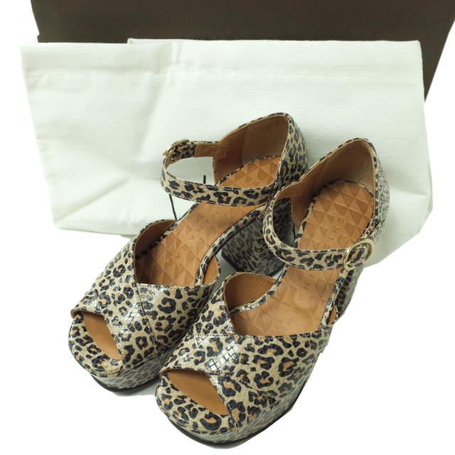 新品 CHIE MIHARA チエミハラ DOMA レオパード柄 アンクルストラップ  