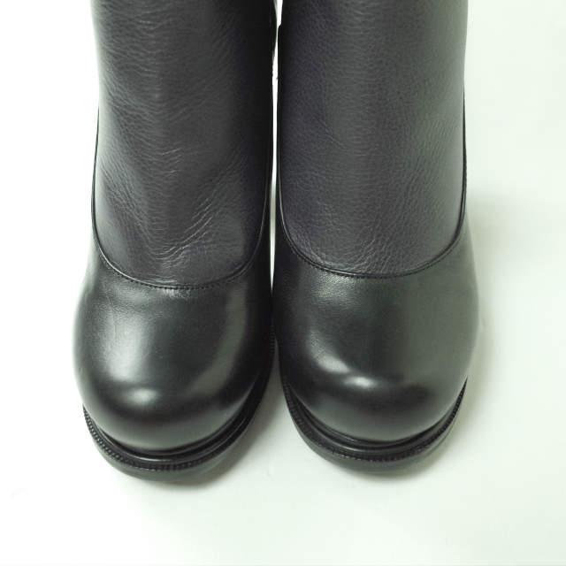新品 CHIE MIHARA チエミハラ LINELA サイドジップレザーロングブーツ 35(22-22.5cm) BLACK/GRAY ヒール ツートーン シューズ g5925 |  | 04