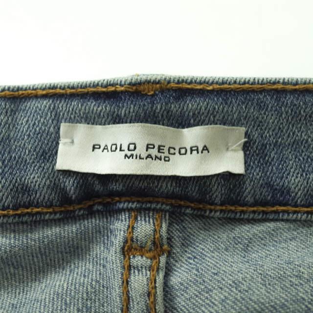 PAOLO PECORA パオロペコラ イタリア製 カットオフスキニーデニムパンツ P17EC1M0204CT024 30 Indigo セルビッチ ジーンズ ボトムス g5940 |  | 02