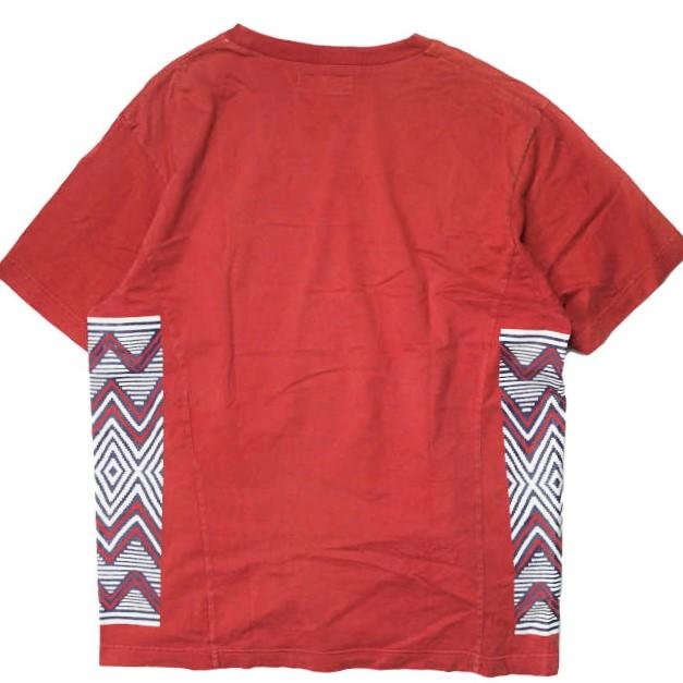 HURRAY HURRAY フレイフレイ フレーフレー 日本製 Side Panel Print Tee ウェーブプリント サイドパネルTシャツ H4015 2 レッド 半袖 g5962 |  | 01