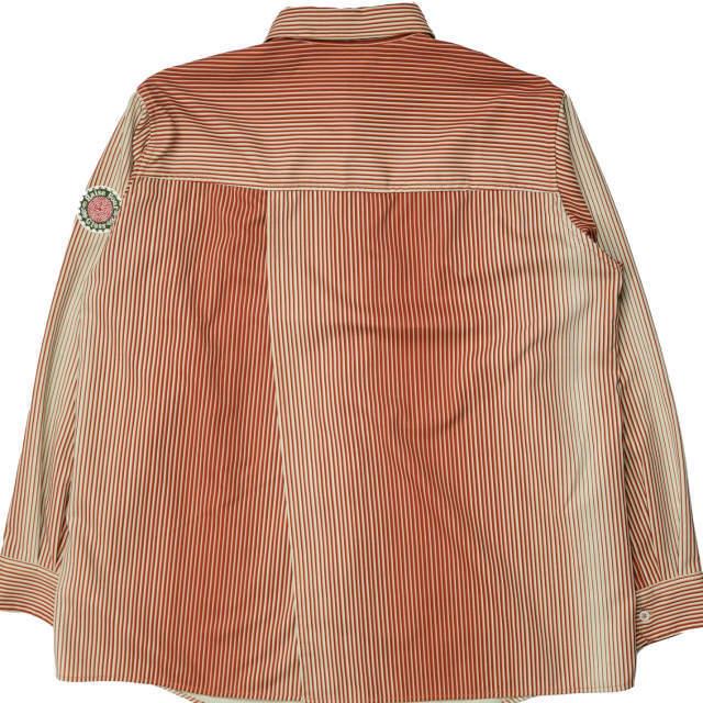 HURRAY HURRAY フレイフレイ フレーフレー 18SS 日本製 グラデーションストライプシャツ C2004 1 ブラウン 長袖 ワッペン トップス g5969 |  | 01