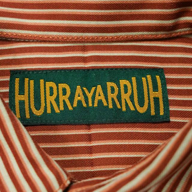 HURRAY HURRAY フレイフレイ フレーフレー 18SS 日本製 グラデーションストライプシャツ C2004 1 ブラウン 長袖 ワッペン トップス g5969 |  | 02