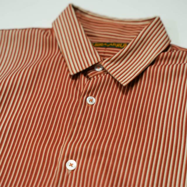 HURRAY HURRAY フレイフレイ フレーフレー 18SS 日本製 グラデーションストライプシャツ C2004 1 ブラウン 長袖 ワッペン トップス g5969 |  | 04