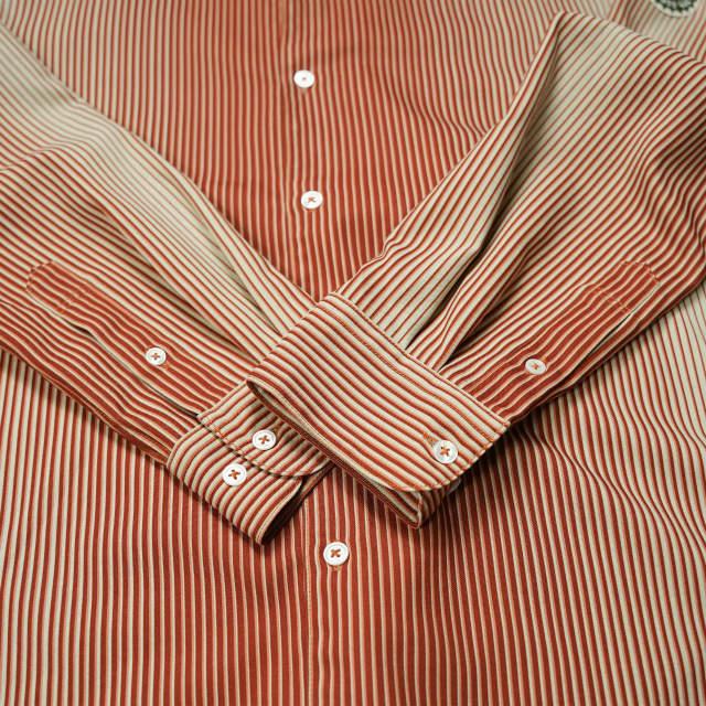 HURRAY HURRAY フレイフレイ フレーフレー 18SS 日本製 グラデーションストライプシャツ C2004 1 ブラウン 長袖 ワッペン トップス g5969 |  | 05