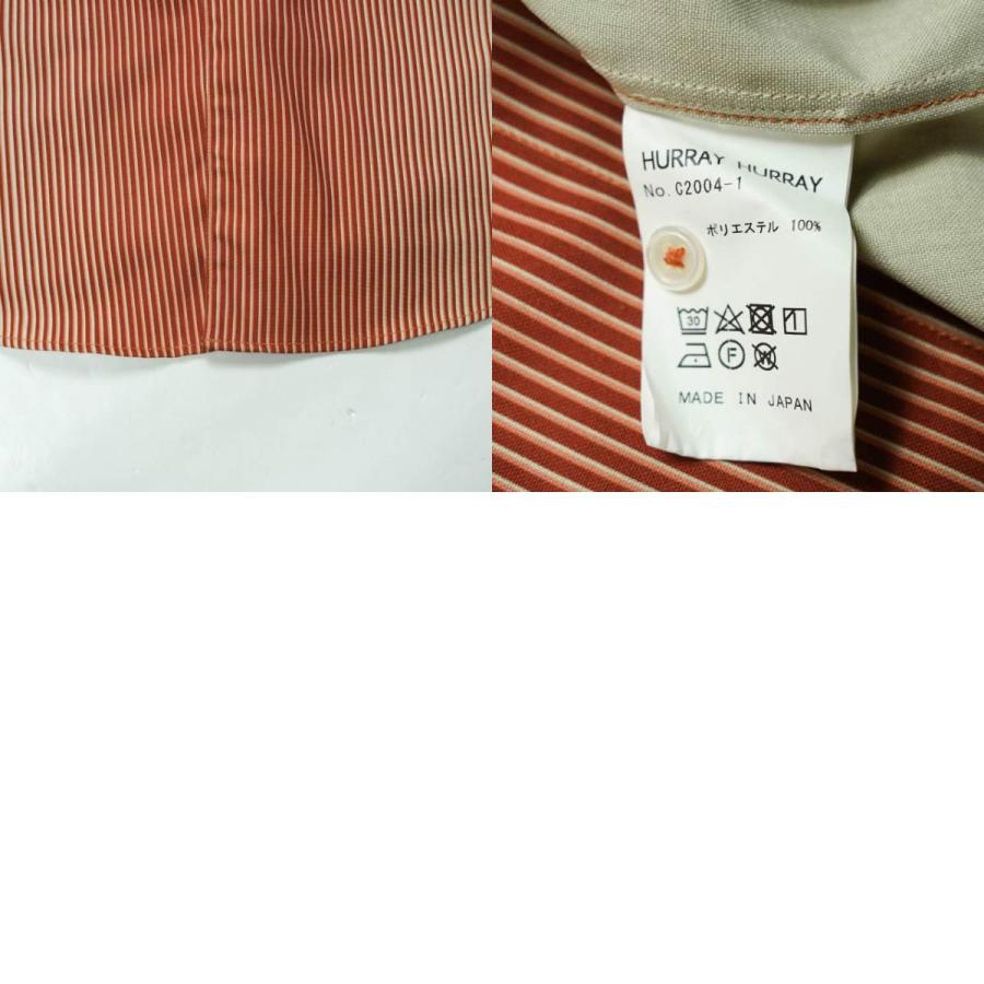 HURRAY HURRAY フレイフレイ フレーフレー 18SS 日本製 グラデーションストライプシャツ C2004 1 ブラウン 長袖 ワッペン トップス g5969 |  | 09
