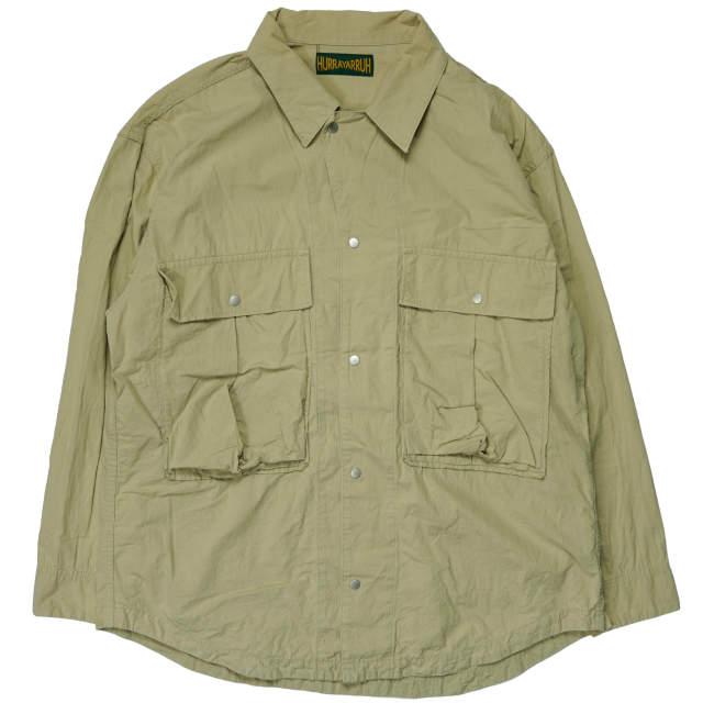 HURRAY HURRAY フレイフレイ フレーフレー 日本製 Ripstop Cloth Shirt Jacket リップストップクロスシャツジャケット H1010 1 Beige g5970 | 