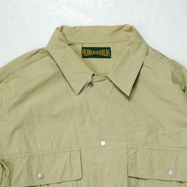 HURRAY HURRAY フレイフレイ フレーフレー 日本製 Ripstop Cloth Shirt Jacket リップストップクロスシャツジャケット H1010 1 Beige g5970 |  | 02