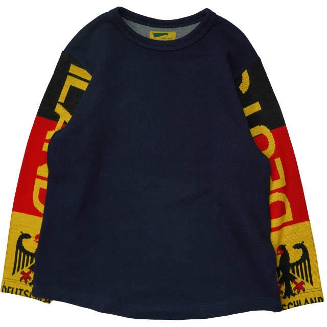 HURRAY HURRAY フレイフレイ フレーフレー 日本製 サッカーニット C6003 1 ネイビー セーター クルーネック プルオーバー トップス g5974 | 