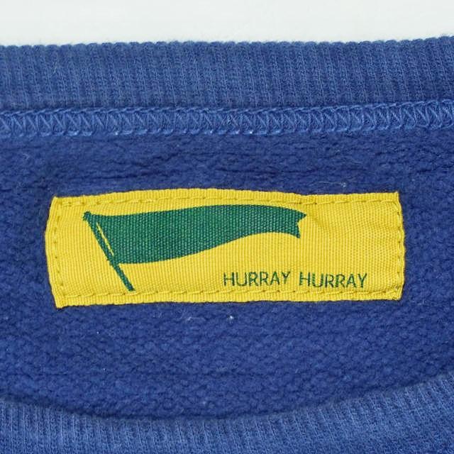 HURRAY HURRAY フレイフレイ フレーフレー Indigo Sweat Pullover インディゴクルーネックスウェット 1程度 ブルー プルオーバー g5984 |  | 02