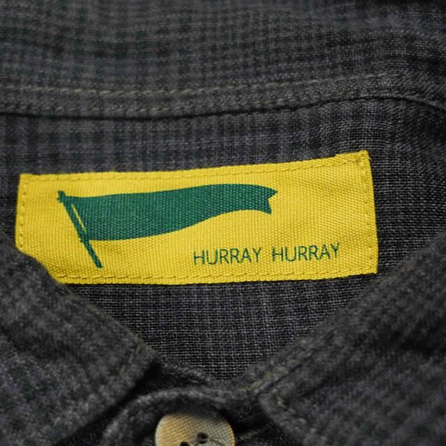 HURRAY HURRAY フレイフレイ フレーフレー CHECK SHOP COAT チェックショップコート 1程度 グレー ロングシャツ アウター g5985 |  | 02