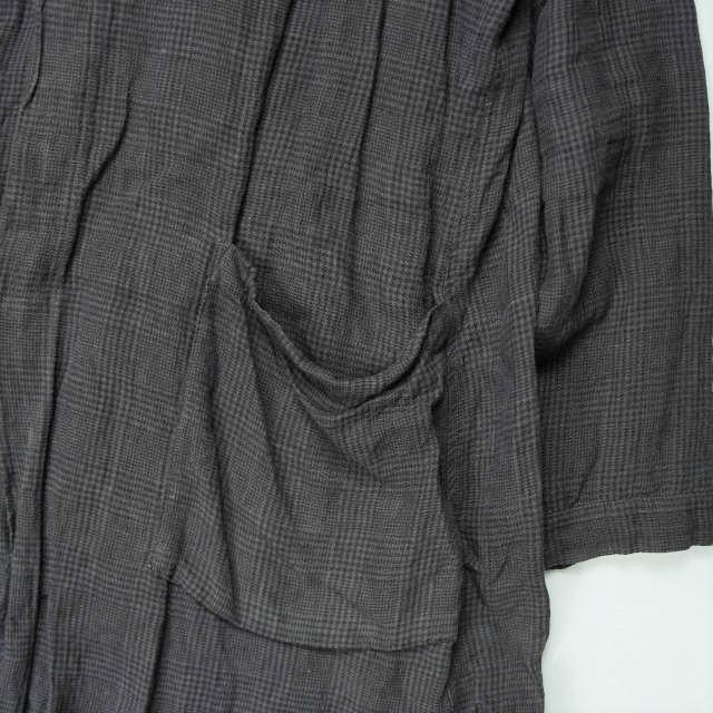 HURRAY HURRAY フレイフレイ フレーフレー CHECK SHOP COAT チェックショップコート 1程度 グレー ロングシャツ アウター g5985 |  | 05