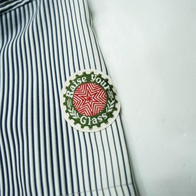 HURRAY HURRAY フレイフレイ フレーフレー 18SS グラデーションストライプショートスリーブオープンカラーシャツ ネイビー ワッペン g5986 |  | 05