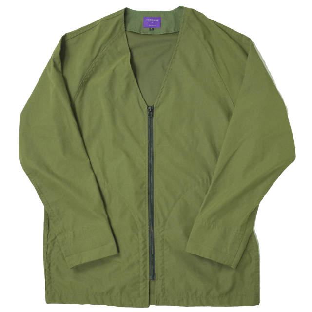 YARDAGE BY RayLine＆Co ヤーデージ バイ レイラインアンドコー Vネックアーミージップシャツジャケット YA1602-SH04 S オリーブ g6041 | 