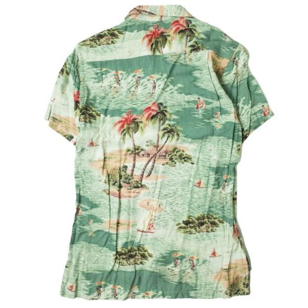 MARK MCNAIRY マークマクナイリー アメリカ製 Rayon Aloha Shirts レーヨンアロハシャツ S グリーン 半袖 開襟 オープンカラー g6109 |  | 01
