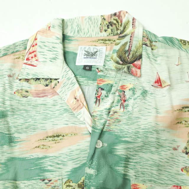 MARK MCNAIRY マークマクナイリー アメリカ製 Rayon Aloha Shirts レーヨンアロハシャツ S グリーン 半袖 開襟 オープンカラー g6109 |  | 03