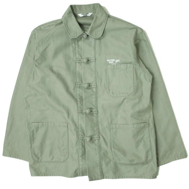 WELCOME RAIN ウェルカムレイン 21AW 日本製 COVER ALL JACKET チャイナボタン カバーオールジャケット 2 GRAY KHAKI ブルゾン g6175 | 