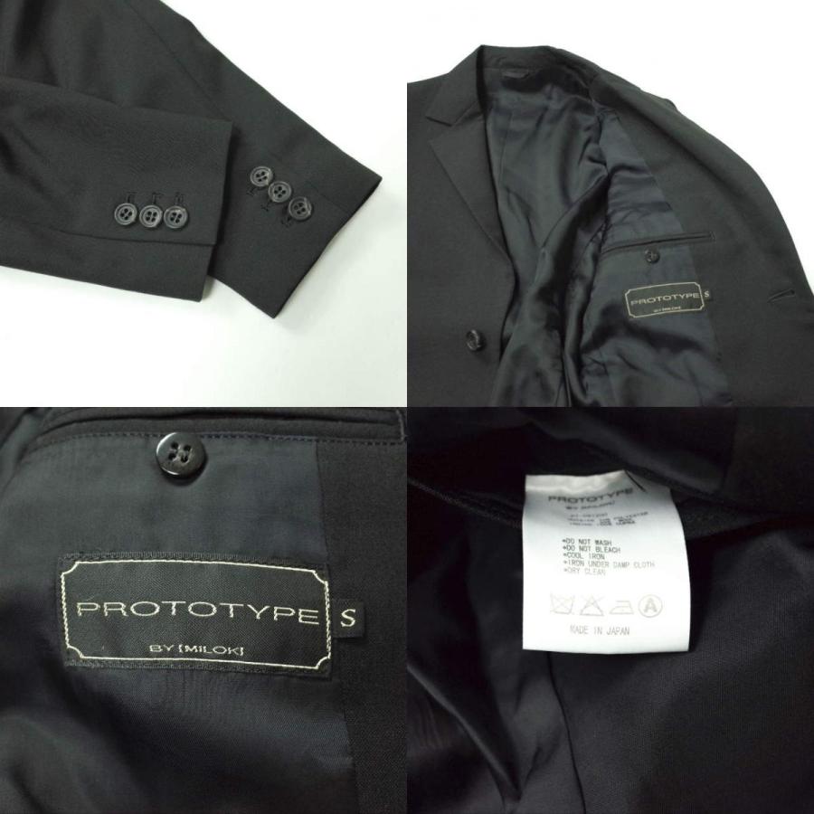 PROTOTYPE BY MILOK プロトタイプバイミロック 日本製 P/W 2Bジャケット ＆ ノープリーツスラックス S ブラック スーツ セットアップ g6203 |  | 07