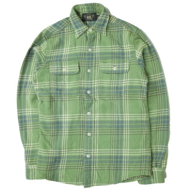 RRL DOUBLE RL オリーブグリーン 長袖シャツ S RRL DOUBLE RL オリーブグリーン 長袖シャツ S