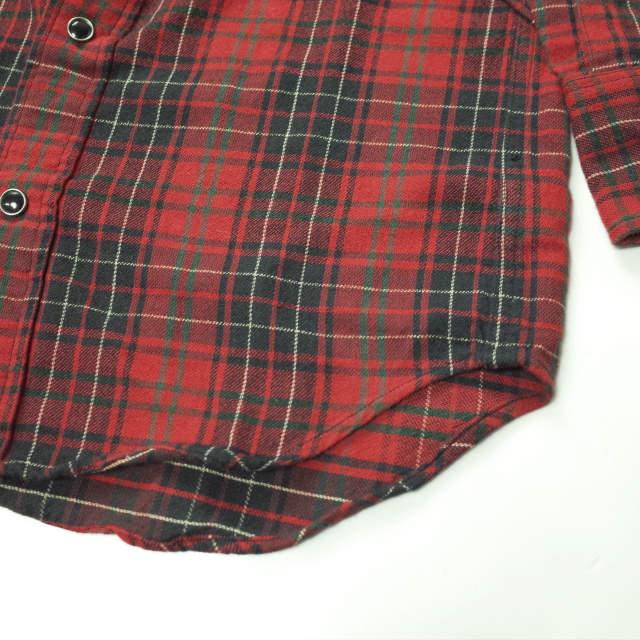 RRL ダブルアールエル PLAID L/S WESTERN SHIRTS チェックウエスタンシャツ XS レッド 長袖 Double RL トップス g6265｜looponline｜05