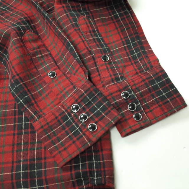 RRL ダブルアールエル PLAID L/S WESTERN SHIRTS チェックウエスタンシャツ XS レッド 長袖 Double RL トップス g6265｜looponline｜06