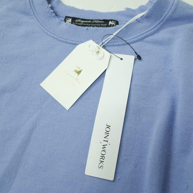 新品 SASQUATCHfabrix. サスクワァッチファブリックス MOBIUS LOOP HS SWEAT ダメージ加工ショートスリーブスウェット M LIGHT BLUE g6350 |  | 02