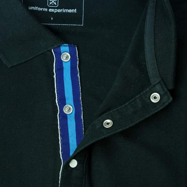 uniform experiment ユニフォームエクスペリメント S/S SNAP BUTTON POLO スナップボタン鹿の子ポロシャツ UE-120078 1 ブラック g6399 |  | 03