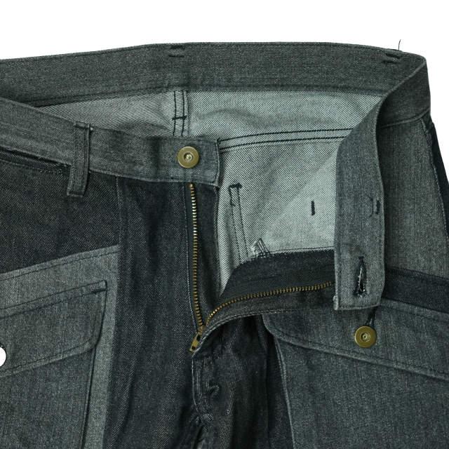 SHANTii シャンティ PWD PANTS - PATCHWORK BOOTS CUT パッチワークブーツカットデニムパンツ S ブラック フレア ブッシュ ジーンズ g6404 |  | 03