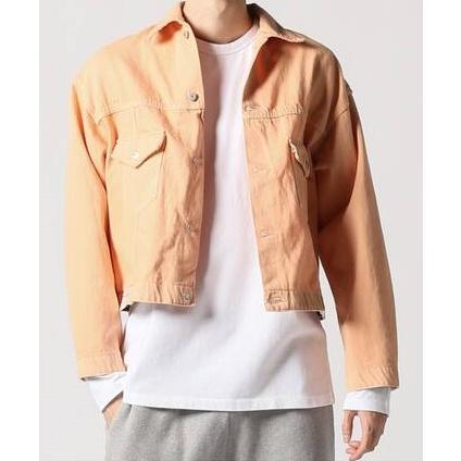 新品 WESTOVERALLS ウエストオーバーオールズ 20SS 857B DENIM TRACKER JACKET デニムトラッカージャケット S PALE ORANGE Gジャン g6442 |  | 09