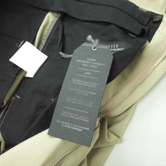 新品 UNUSED アンユーズド 20SS 日本製 BELTED PANTS ベルテッドチノパンツ UW0840 2 Beige ジップフライ ボトムス g6511 |  | 02