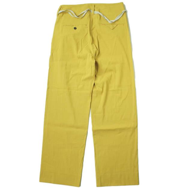 新品 ANCELLM アンセルム 22SS 日本製 LINEN VISCOSE STRAIGHT PANTS リネンヴィスコース ストレートパンツ ANC-PT08 1 YELLOW g6541 |  | 01