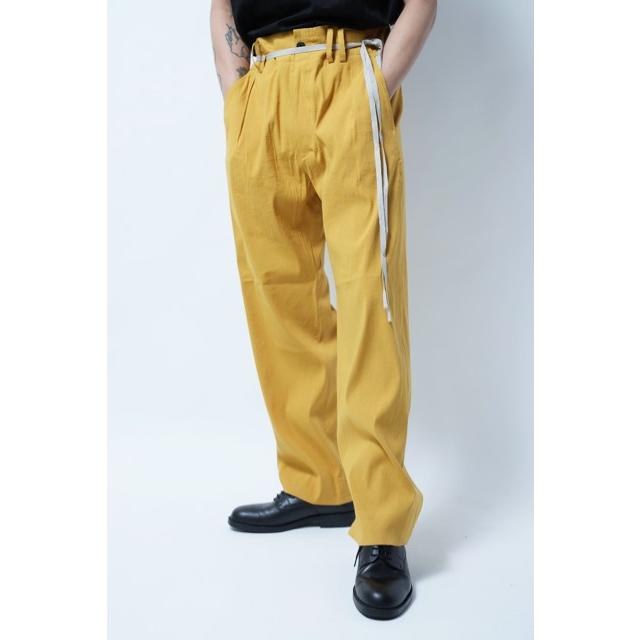 新品 ANCELLM アンセルム 22SS 日本製 LINEN VISCOSE STRAIGHT PANTS リネンヴィスコース ストレートパンツ ANC-PT08 1 YELLOW g6541 |  | 09