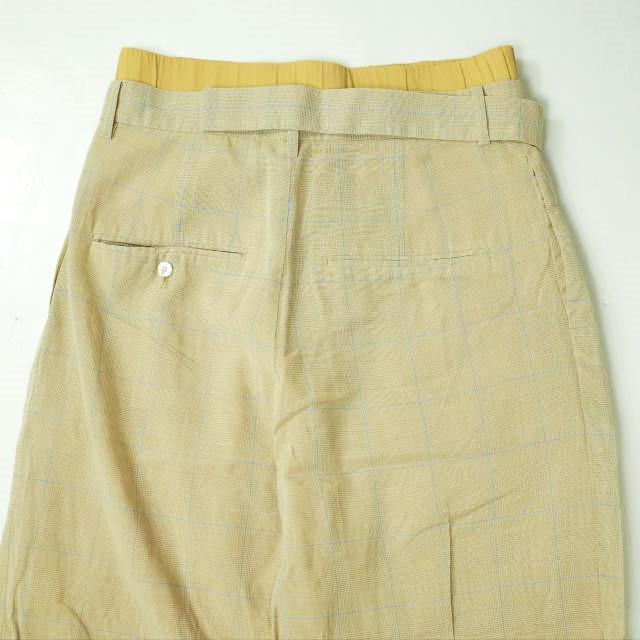 RITO リト 19SS DOUBLE WEST SHEER PANTS ダブルウエストシアーパンツ 0779RTS721P 38 ベージュ グレンチェック イージー ボトムス g6645 |  | 05