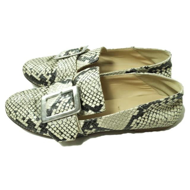 K.Spin ケースピン イタリア製 モンクストラップ フラットシューズ 36(23cm) パイソン パンプス シューズ g6662 |  | 01