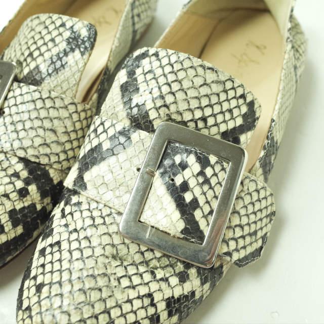 K.Spin ケースピン イタリア製 モンクストラップ フラットシューズ 36(23cm) パイソン パンプス シューズ g6662 |  | 05