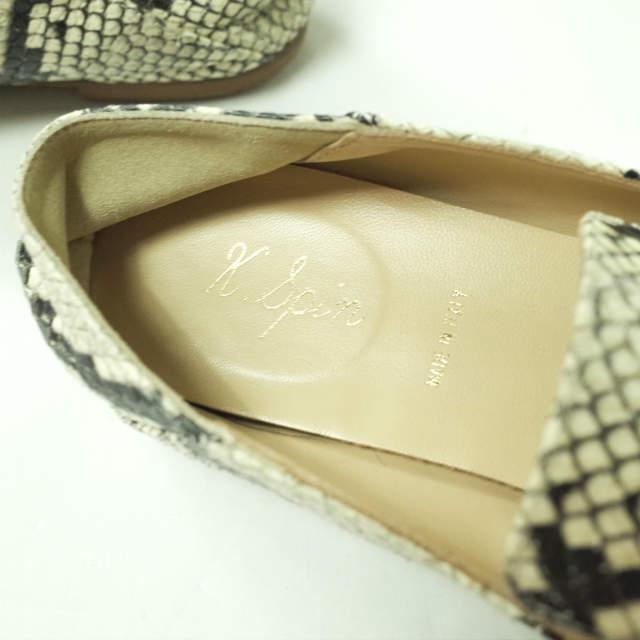 K.Spin ケースピン イタリア製 モンクストラップ フラットシューズ 36(23cm) パイソン パンプス シューズ g6662 |  | 07