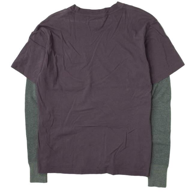 DESCENDANT ディセンダント 日本製 MILITIA LEYARD TEE サーマルレイヤードTシャツ 1 ボルドー/グレー 長袖 L/S ポケット ワッフル g6705 |  | 01