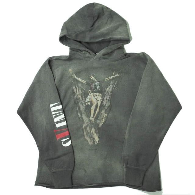 新品 SAINT MICHAEL セントマイケル x ヴィーロン 22SS HOODIE VLONE プルオーバーパーカー SM-S22-0000-070 L BLACK SAINT Mxxxxxx g6994 | 