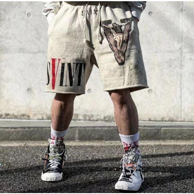 新品 SAINT MICHAEL セントマイケル x ヴィーロン 22SS SWEAT SHORTS VLONE スウェットショーツ SM-S22-0000-071 S GRAY Mxxxxxx g7004 |  | 07