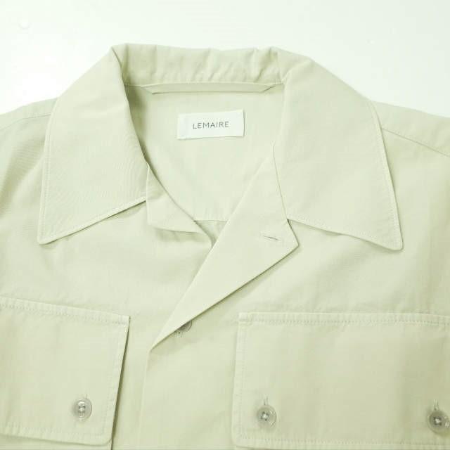 新品 LEMAIRE ルメール 22SS MILITARY SHIRT オープンカラー ミリタリーシャツ M221 SH190 LF699 44 OVERCAST GREY 開襟 ギャバジン g7016 |  | 03
