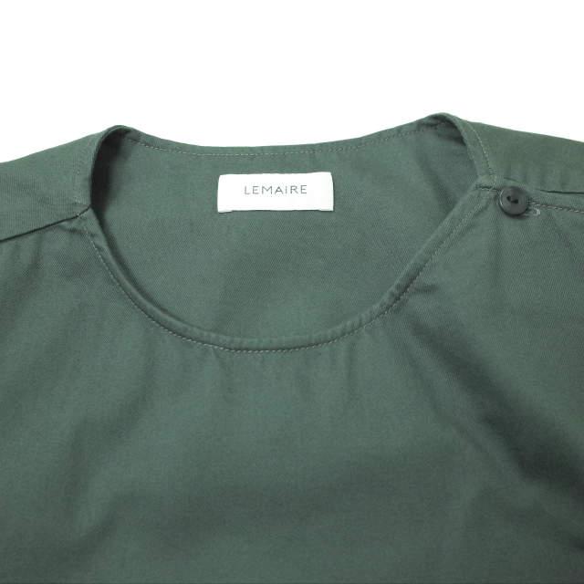 新品 LEMAIRE ルメール 22SS BUTTON NECK TOP コットンツイルボタン