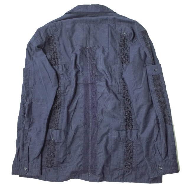 ink インク 日本製 UNITY CODA リメイクキューバシャツ L NAVY 長袖 オープンカラー 開襟 再構築 トップス g7106 |  | 01