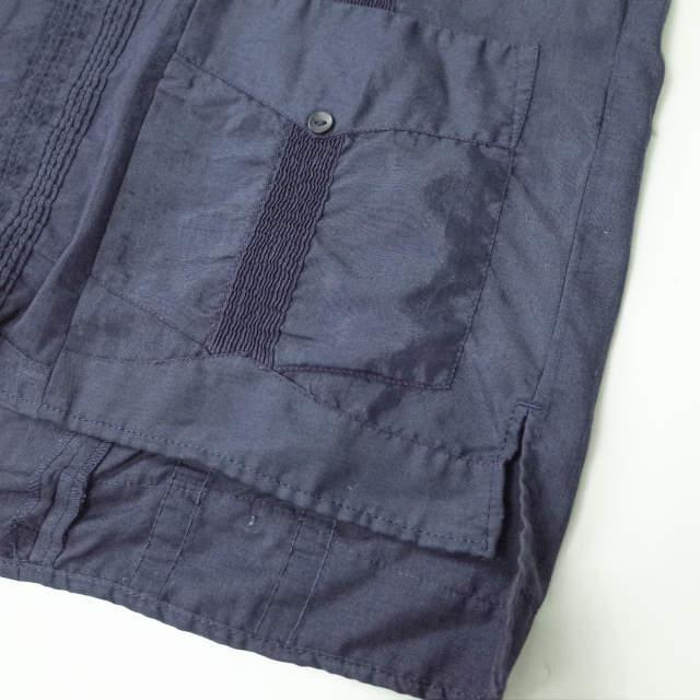 ink インク 日本製 UNITY CODA リメイクキューバシャツ L NAVY 長袖 オープンカラー 開襟 再構築 トップス g7106 |  | 04