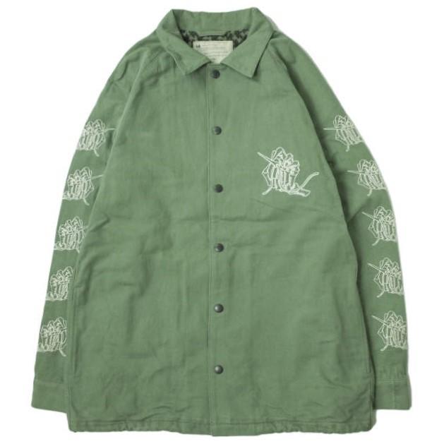 ink インク 日本製 SEWING HAND COACH JACKET ソーイングハンド コーチジャケット L オリーブ リメイク 再構築 Kurry アウター g7107 | 