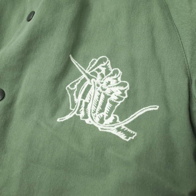 ink インク 日本製 SEWING HAND COACH JACKET ソーイングハンド コーチジャケット L オリーブ リメイク 再構築 Kurry アウター g7107 |  | 04
