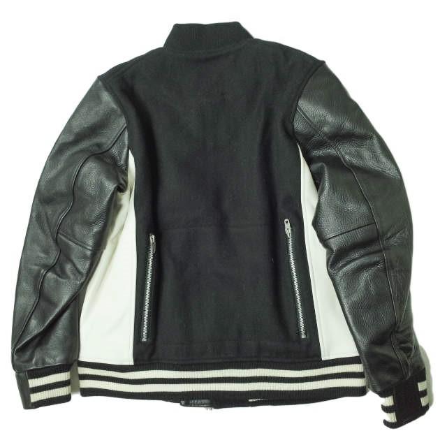 METAPHORE メタファー Leather Stadium Jacket ウール x レザー スタジャン MET-13A00 2 ブラック スタジアムジャンパー ジャケット g7111 |  | 01